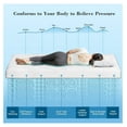 thumbnail image 2 of Memory Foam Mattress Topper,4 Inch Twin Mattress Topper Pressure Relief with Cooling Gel and Removable & Washable Embossed Cover, & Oeko-TEX Certified, White, Twin, 2 of 8