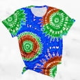 thumbnail image 6 of Alllist Tie Dye Womens T Shirts Short Sleeve Shirts Crew Neck Tops for Women Trendy Blue,M, 6 of 6
