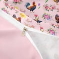 thumbnail image 4 of Erosebridal Farm Rooster Duvet Cover Set for Kids Girls, Pink Flower Floral Bedding Full, Pink Reversible, 3pcs 1 Duvet Cover and 2 Pillowcases, No Comforter, 4 of 6