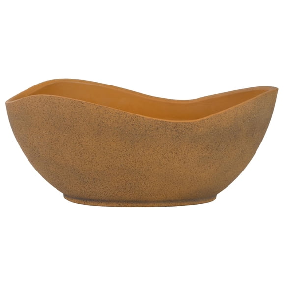 Classic Home and Garden Arc Unique Planter Bowl w/Drain Plug - UV Resistant Shallow Planter - Modern Plant Pot for Herbs (12�