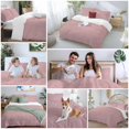 thumbnail image 6 of Vintage Nude Pink Bedding 3 Piece Duvet Cover Set California King, Farmhouse Retro Solid Color Linen Texture Soft Microfiber Comforter Cover with Zipper Closure & Pillowcases, Quilt Cover, 6 of 9
