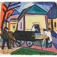 thumbnail image 3 of Alexander Konstantinovich Bogomazov 13x12 Black Modern Framed Museum Art Print Titled - Cart, 3 of 5