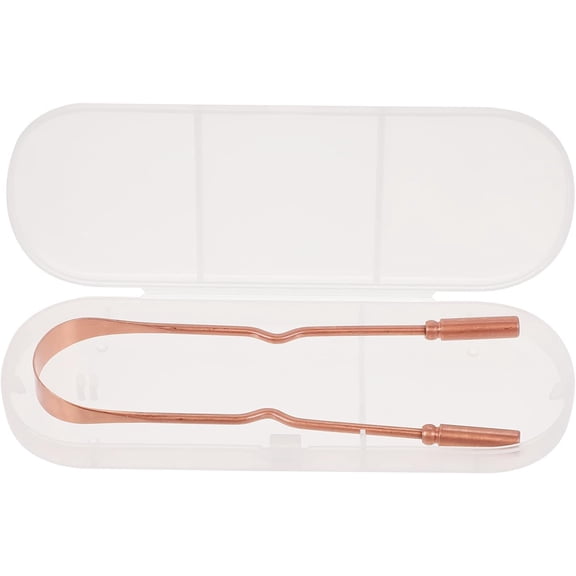 Tongue Cleaning Tool Stainless Steel Cleaner Tongue Scraper - Tongue Spatula Tongue Scraper Tongue Cleaner Non- Tongue Depressors with Box (Golden) Stainless Spatula Tongue Scrub
