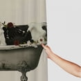thumbnail image 3 of Orinice Cow Flowers Bathtub Bathroom Decor Set with Hooks, Colorful Luxurious Graphic Print Polyester Fabric Fashion Shower Curtain for Home Bathroom Decoration 36x72, 3 of 7