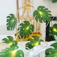 thumbnail image 6 of 20 LED Tropical Artificial Rattan Palm Leaf Vines, Lighted Hanging Greenery Garland, Wall Decor for Home Party Wedding, 6 of 8