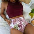 thumbnail image 1 of CEHVOM Women Split Swimsuit Spectacle Waist Printing Bikini, 1 of 4