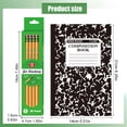 thumbnail image 3 of A5 Notebook,A5 Notebook Paper,Sewn Notebook,Writing Journal,Composition Notebook,Wide Ruled,A5 Stitched Notebook With 30 Sheets (60 Pages) And 12 Sharpened Wooden Pencils,Marble Colors Notebook, 3 of 9