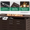 thumbnail image 4 of Clouddwell 40" Brown Propane Fire Pit Table, 50,000 BTU Outdoor Gas Firepit with Lava Rocks, Removable Lid & Waterproof Cover for Patio Brown, 4 of 7