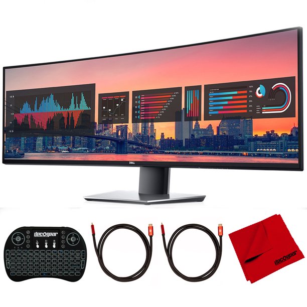 Dell U4919DW UltraSharp 49 inch QHD Curved Monitor Bundle with Deco