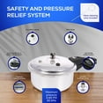thumbnail image 3 of Universal 3.7Qt / 3L Anti-Rust Ultra Pressure Cooker for 4 Servings, Aluminum Pressure Cooker, Even Heat Distribution, Diameter 9.4 in - 24 cm / Height 6.9 in - 18 cm, 3 of 7