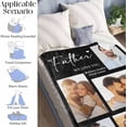 thumbnail image 3 of AISENIN Custom Throw Blanket with Photo Customized Father We Love You 6 Photos Fleece Blankets for Dad Father Husband Boyfriend Personalized Fathers Day Birthday Gifts, 3 of 5