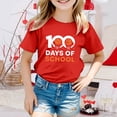 thumbnail image 2 of PMVFHDE T-Shirt pour Filles T-Shirts Graphiques Hauts d'Été Basiques pour Fille Tunique T-Shirt pour Fille Garçon et Fille Mode Décontractée Imprimé Col Rond Manches Courtes T-Shirt Haut Rouge, 12-13 Ans, 2 of 4
