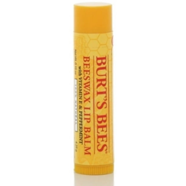 Burt's Bees Beeswax Lip Balm with Vitamin E & Peppermint 0.15 oz (Pack