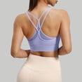 thumbnail image 6 of YFNNUP Wireless Bra for Women Seamlesss Sport Bralettes Full Coverage Bras Comfortable Gym Athletic Bralette Blue S, 6 of 7