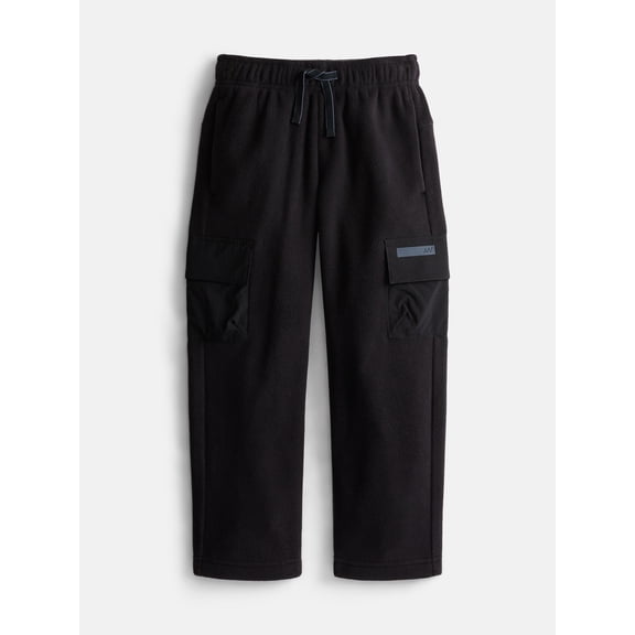 Athletic Works Boys' Fleece Cargo Pants, Sizes 4-18 & Husky