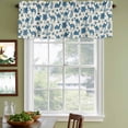 thumbnail image 3 of 2 Pack Valances for Window, Tropical Plants Short Curtains for Kitchen Bedroom Living Room, Summer Farmhouse Vintage Blue Camels Rod Pocket Small Window Treatment Valance Drapes 42 x 12 Inch, 3 of 8