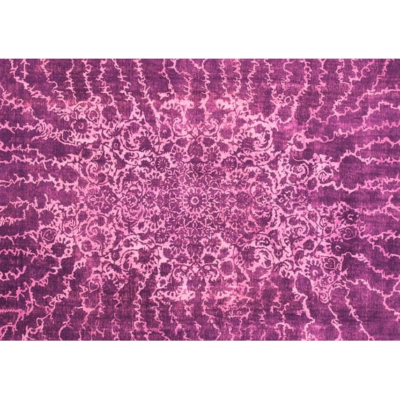 Ahgly Company Indoor Rectangle Abstract Pink Modern Area Rugs, 5' x 8'