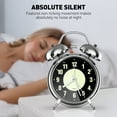 thumbnail image 2 of Super Loud Alarm Clock for Heavy Sleepers, 4 inches Twin Bell Alarm Clock with Backlight, Silent Non-Ticking & Luminous dial, Digital Alarm Clocks for Kids, Adults, Bedrooms, Silver, 2 of 7