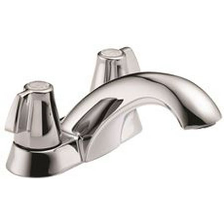 - Delta Bathroom Faucet Two Blade Handles Lead Free Chrome Less Pop Up