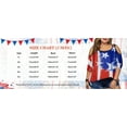 thumbnail image 3 of DEXIO Plus Size Women American Flag Shirt 4th of July Patriotic V Neck T Shirts Women Cold Shoulder Shirt Casual USA Stars and Stripes Tees Fashion Clothes 2025,2X, 3 of 7