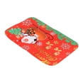 thumbnail image 4 of Alfombrilla navideña de franela de Papá Noel para cocina, baño, decoración del hogar, 4 of 10