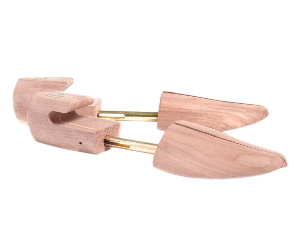 New Brooks Brothers Mens Cedar Wood Gold Tone Shoe Tree Shapers Sz