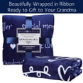 thumbnail image 5 of FILO ESTILO Grandma Gift for Birthday, Mothers Day Gifts for Grandma from Grandkids, Granddaughter, Grandson, Grandmother Throw Blanket, Presents for Grandma, 60x50 Inches (Fleece, Blue), 5 of 6