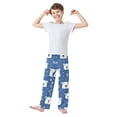 thumbnail image 2 of FORMRS Boys Pajama Pants with Pockets Size 9-10Y Kids Lounge Sleep Bottoms, White Polar Bear, 2 of 8
