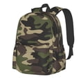 thumbnail image 1 of Mochila Jbofyee con estampado de camuflaje para hombre y mujer, color verde, 1 of 9