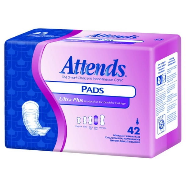 Attends Unisex Incontinent Pad Contoured 14.5" L LP0500, 168 Ct