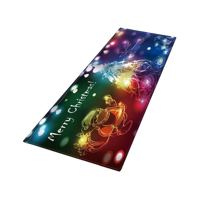 Alfombrilla navideña Cateissary de Papá Noel Antideslizante multicolor tipo 2