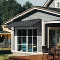thumbnail image 2 of BACKYARD BEAUTIFUL Metal Awning 70" x 24", Front Door and Window Canopy with Powder-Coated Frame, Weather Resistant Sun and Rain Shelter for Patio, Entrance, Porch and Balcony, Dark Gray, 2 of 8