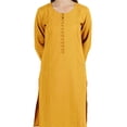 thumbnail image 2 of Moomaya Solid Kurta Pajama Set For Women Ethnic Set Full Sleeve Indian Formal Cotton Clothing, 2 of 7