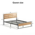 thumbnail image 5 of Queen Size Bed Frame Steady Steel Platform with Wood Headboard/Footboard,No Box Spring Needed, Easy Assembly, Squeaking Free, 5 of 9