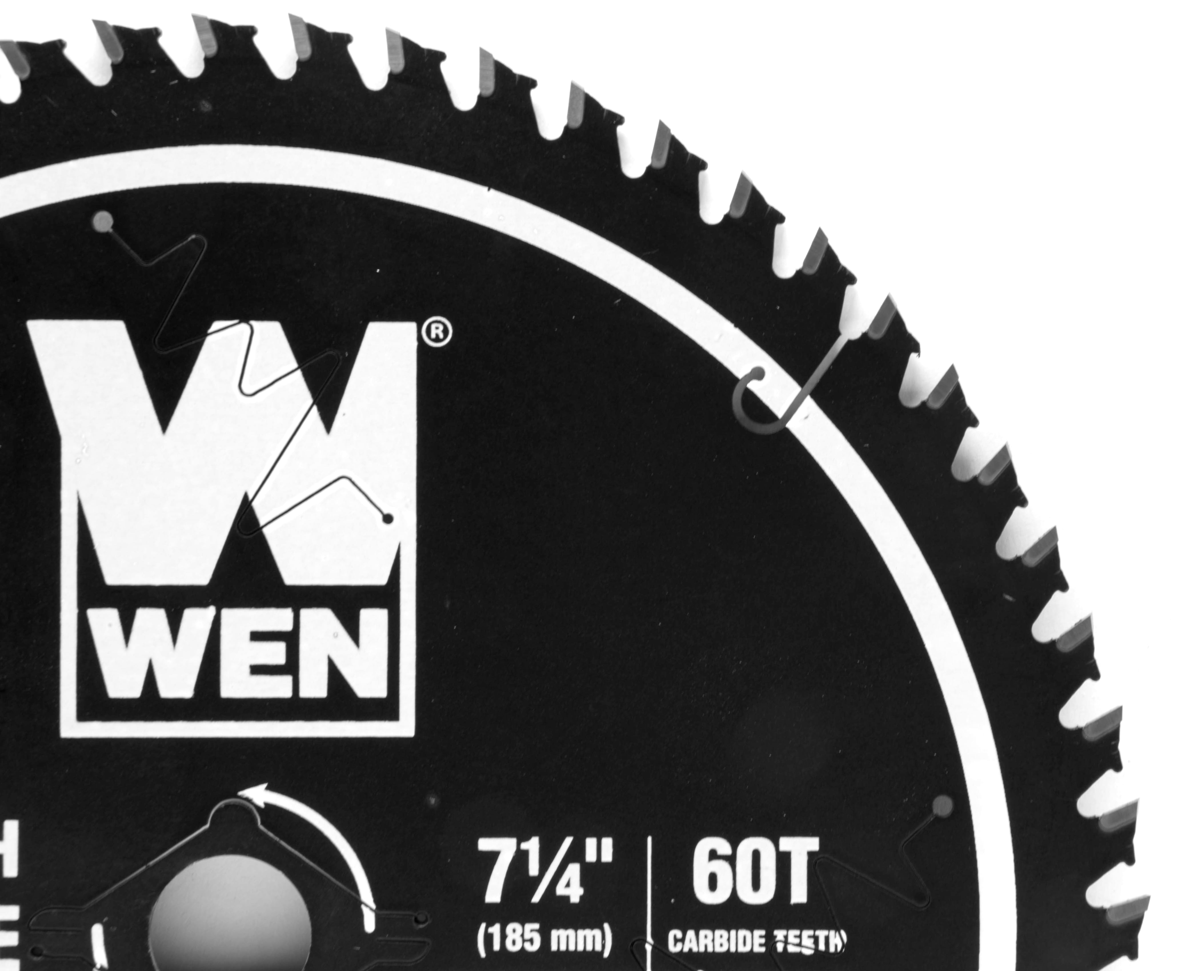 WEN 7.25-Inch 60-Tooth Carbide-Tipped Professional Ultra Fine-Finish Circular Saw Blade with Cool-Cut Coating