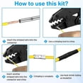 thumbnail image 4 of Uninsulated Butt Connector Kits Wire Butt Splice Connectors,Heat Shrink Tubing Kits Wire Crimping Tool for 26 to 6 Gauge, 4 of 5