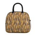 thumbnail image 2 of Insulated Lunch Bag for Women, Floral Print Oxford Fabric Lunch Box, Leakproof Thermal Cooler Tote for Work, School & Picnic, Leopard Animal Print, 2 of 5