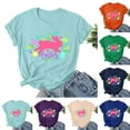 thumbnail image 4 of Tejiojio Women's Easter Printed Round Neck Short Sleeved T-shirt Loose Top Summmer Savings, 4 of 4