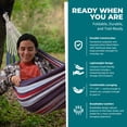 thumbnail image 6 of Bliss Hammocks 60"W Double Hammock with Rope Loops & Tree Straps, 265 lb, Patriotic Stripe, 6 of 11