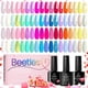 thumbnail image 1 of Set de esmaltes de uñas en gel Beetles Pastel, 39 unidades con capa superior base, 1 of 7