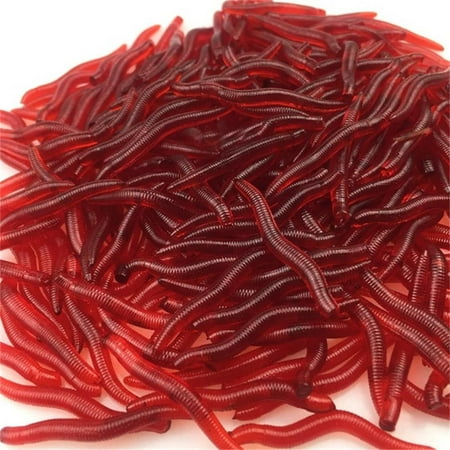 Yatlte Fishing Bait Fishing Soft Lure Trout Worm Earthworm Bait Red Worms Earthworm Fishing Baits Worms Trout Fishing Lures Fishing Tackle Fishing Spoon jigs