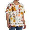 thumbnail image 4 of KLL Thanksgiving Print Men's Shirt Short Sleeve Button Down Summer Cuba Beach Shirts- 3X-Large, 4 of 7