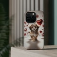 thumbnail image 4 of DistinctInk Tough Case for Apple iPhone 14 Pro MAX (6.7" Screen), Compatible with MagSafe Charging - Valentine's Day Löwchen Puppy, 4 of 6