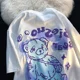 thumbnail image 3 of Camiseta con estampado de oso grande para mujer, camisa de manga corta Retro de estilo americano, con estampado de Graffiti de dibujos animados, de gran tamaño, 3 of 5