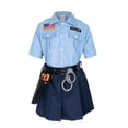 thumbnail image 3 of WOYY Little Boys Officer Co_Stume Dress Up Party Outfits Long Sleeve Shirt Pants Set, Sizes 4-6, 3 of 5