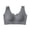 Gray, variant on hoksml Ribbed Scalloped Edge Bra for Women Wireless Comfort Bralette with Removable Pads