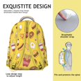thumbnail image 5 of Egg Print Campus Backpack - Durable Bookbag for Students, Trendy Egg-Themed Design, Lightweight Laptop Bag for School & Work, 5 of 6