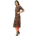thumbnail image 3 of Bimba Women Pashmina Blend Straight Kurta Floral Kurti 3/4 Sleeve with Pockets, 3 of 8