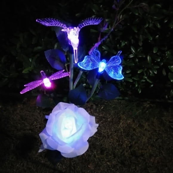 Moluckfu Solar De Jardín Con Luces LED Multicolor Para Senderos Y Áreas