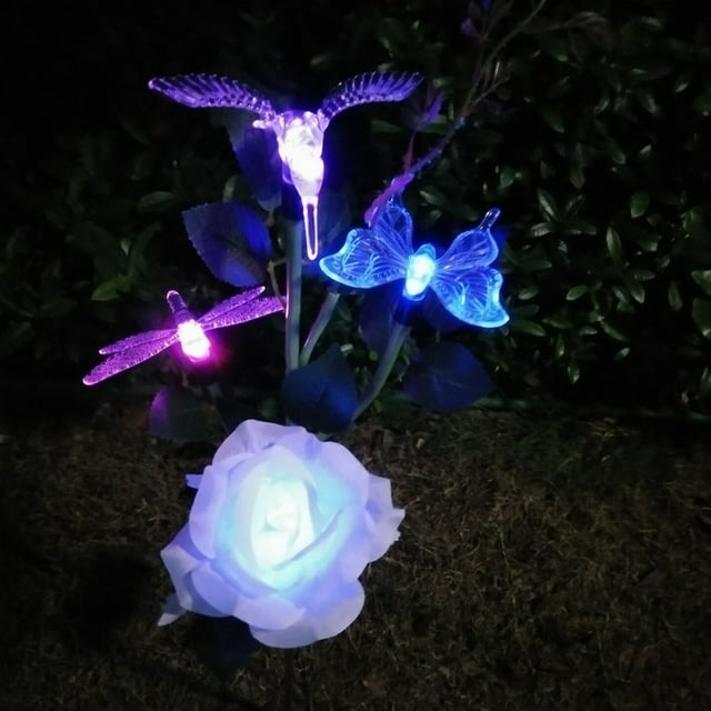 Moluckfu Solar De Jardín Con Luces LED Multicolor Para Senderos Y Áreas